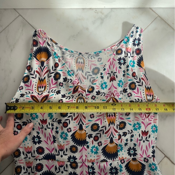 Boden, women’s US 10, multicolor floral asymmetrical sleeveless maxi dress EUC - Picture 5 of 8